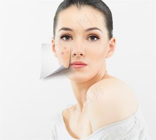 祛痘女模特创意