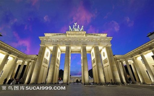 德国首都柏林精美凯旋门风景