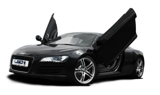 黑色R8奥迪PNG汽车图片免抠(1600x953)