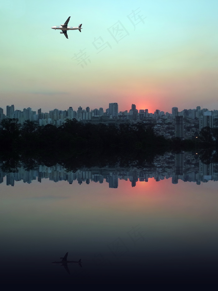 夕阳西下图片