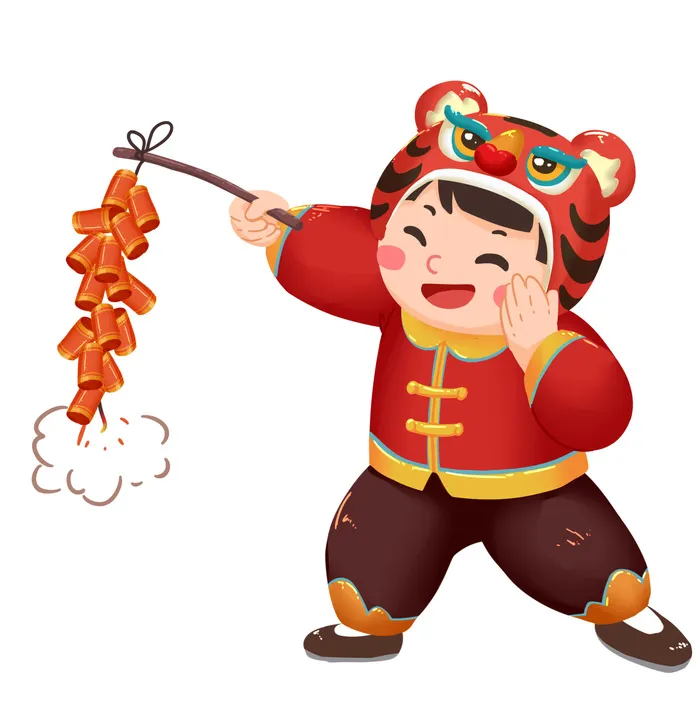 中国风2022虎年元旦新年卡通老虎形象装饰元素插画ps素材psd模版下载