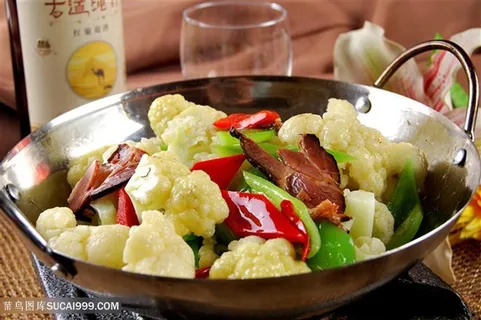 中华美食干锅花菜摄影图 中华美食干锅花菜摄影图