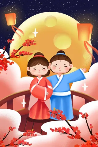 七夕清新宣传促销海报素材