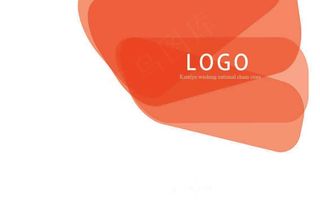 简约白色橘色大气名片