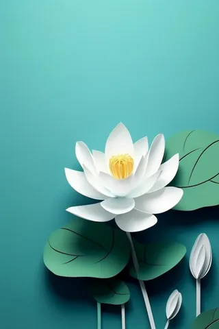 意境创意蓝色荷花叶子背景