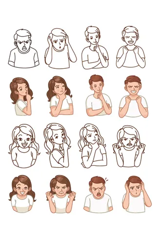 AI矢量男女人物