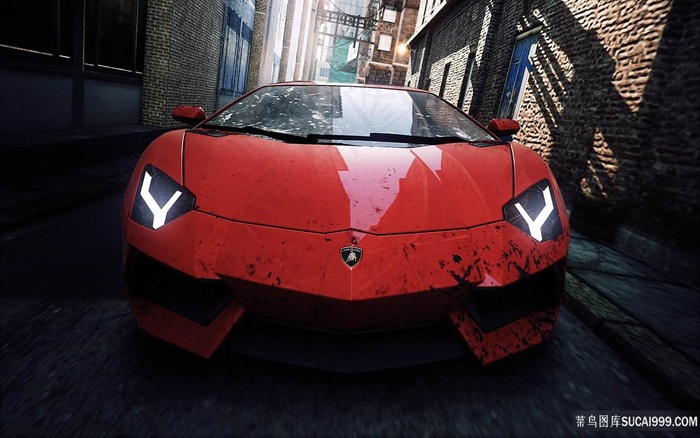 超级红色唯美跑车