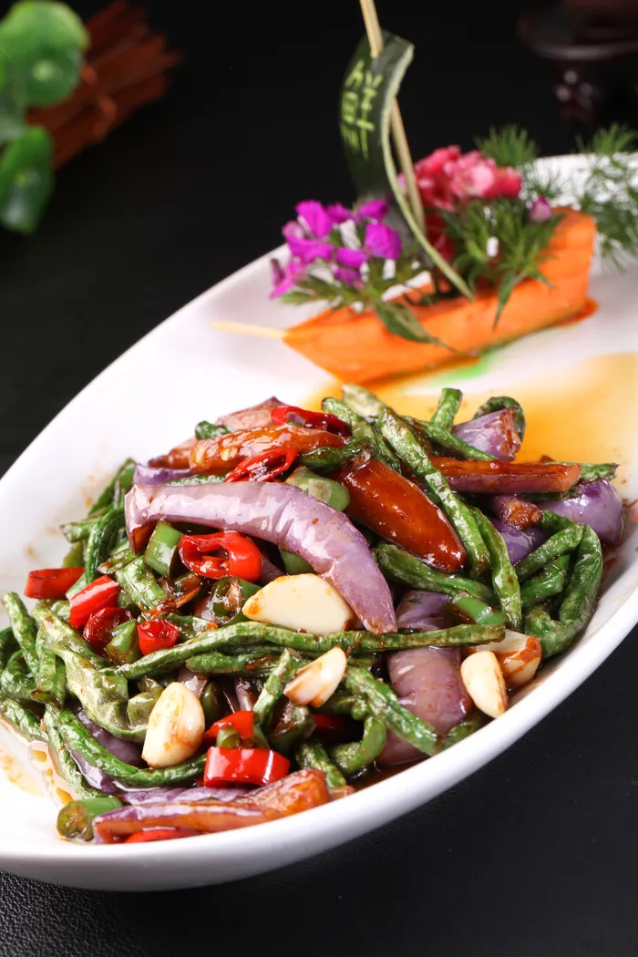 长豆角烧杭茄 (1)