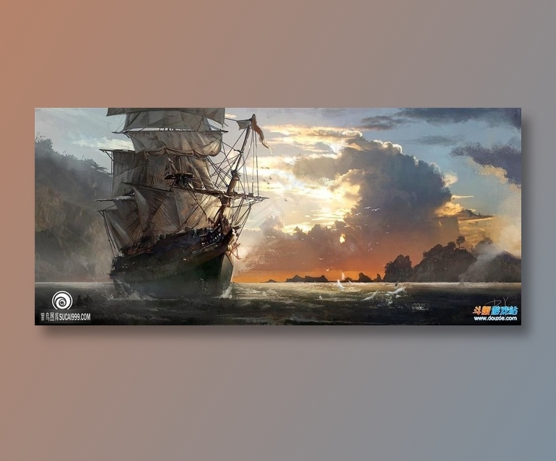 大海里的海盗船