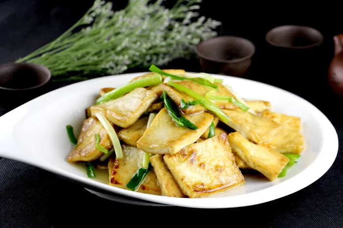 小葱煎豆腐
