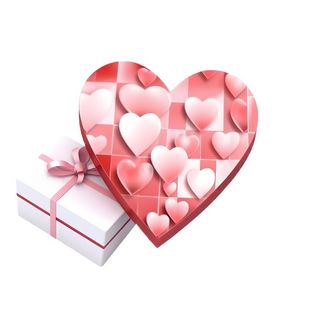 情人节520爱心礼物礼盒浪漫免抠