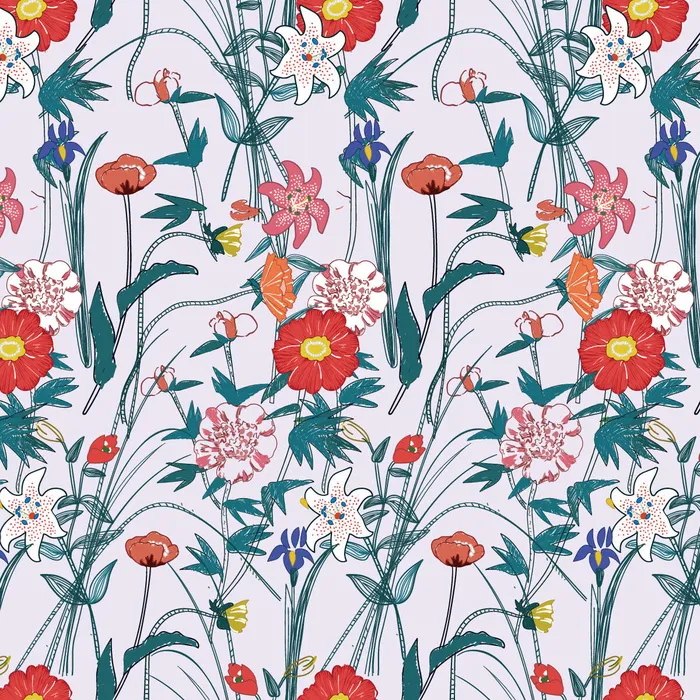 花卉唯美手绘花朵面料纹理手机壳布料面料印花服装矢量图案素材ai矢量模版下载