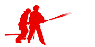 消防灭火剪影   免抠