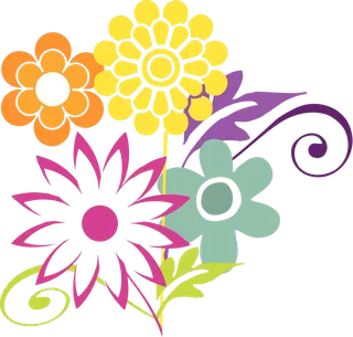 花朵花束卡通简笔谷雨