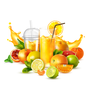 夏季水果饮品  免抠