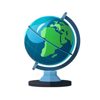 地球仪蓝色矢量元素