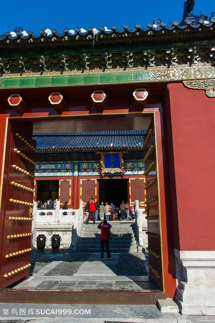 北京天坛公园皇乾殿古典建筑景观