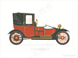 老爷车高清艺术插画