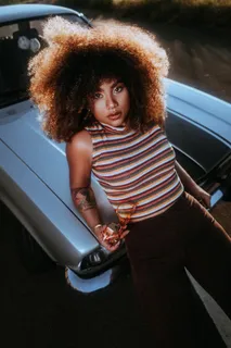 欧美美女爆炸头发型图片