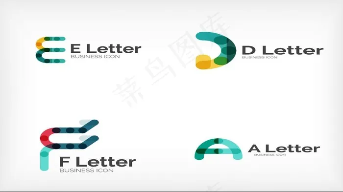 生活字母图标ai矢量模版下载