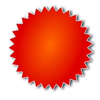 红色促销圆形打折