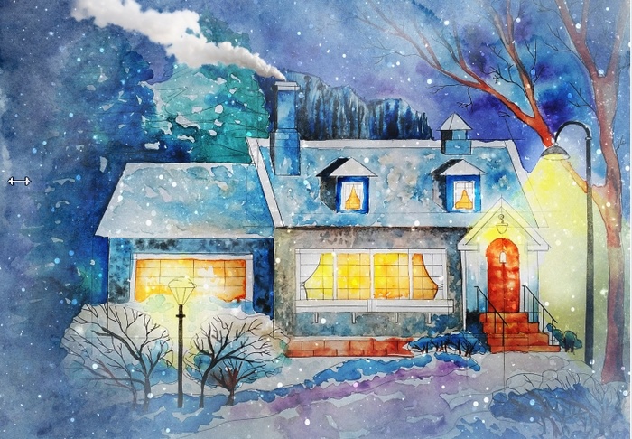 圣诞节冬天背景风景