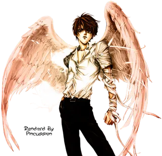 翅膀天使男孩素材卡通