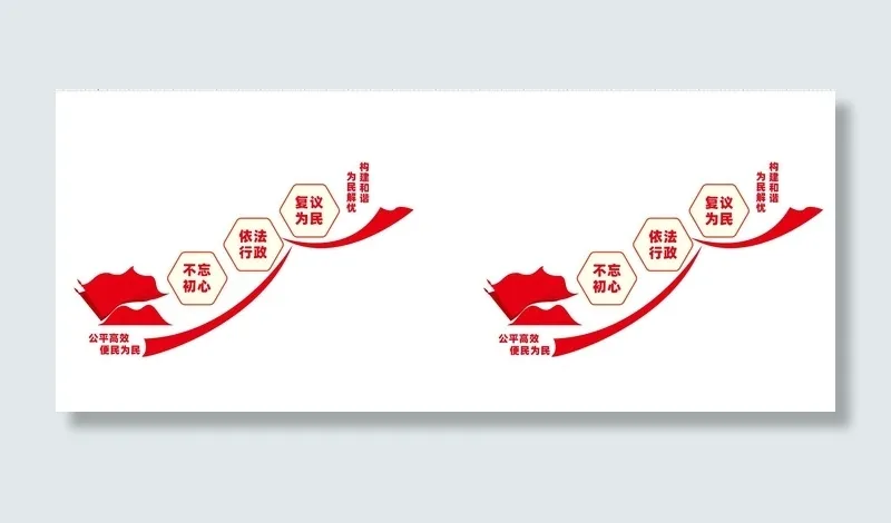 复议为民楼道文化墙cdr矢量模版下载