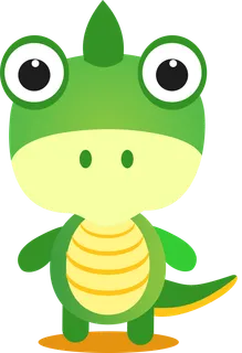 卡通小恐龙绿色