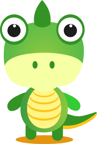 卡通小恐龙绿色