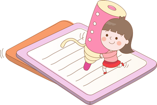 便利贴 画 女孩 卡通