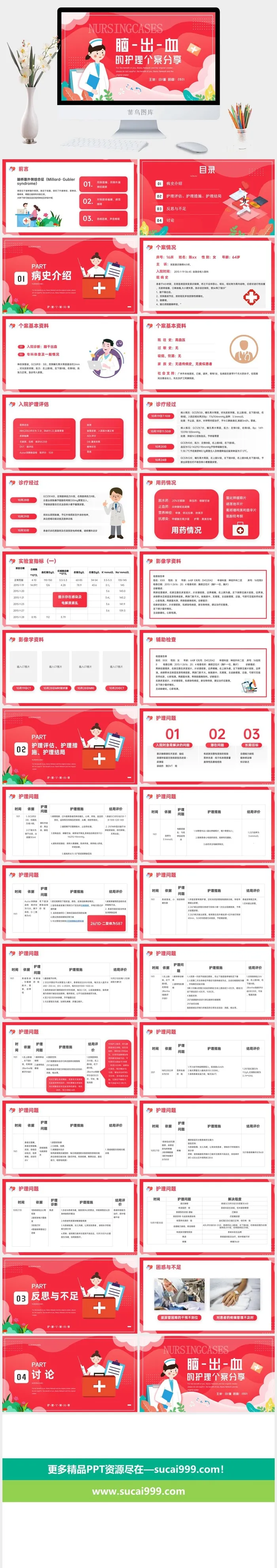 疾病脑出血PPT模板