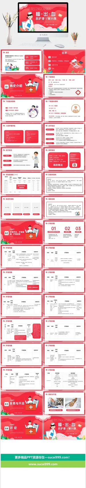 疾病脑出血PPT模板