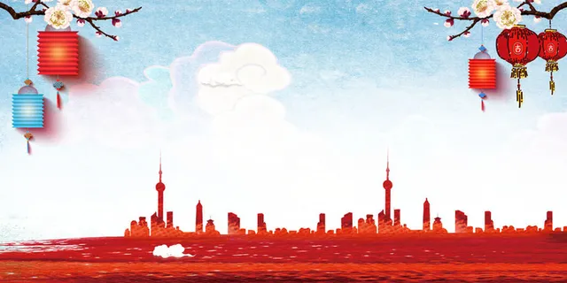 中国风传统水墨古风古典展板边框工笔画PS海报背景平面设计素材