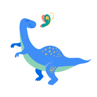 蓝色卡通恐龙