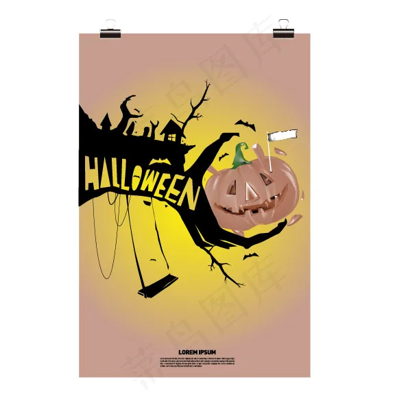 万圣节失量图ai矢量模版下载