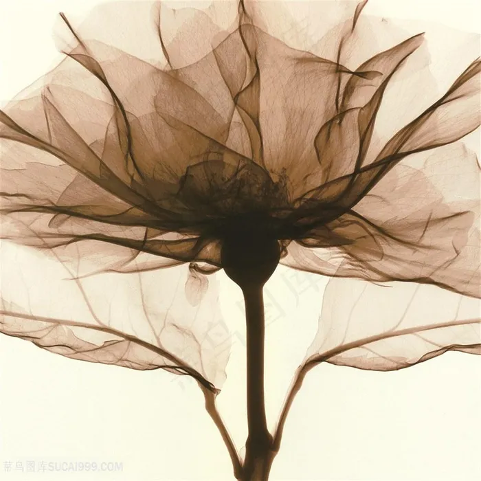 透明花高清艺术花朵装饰画