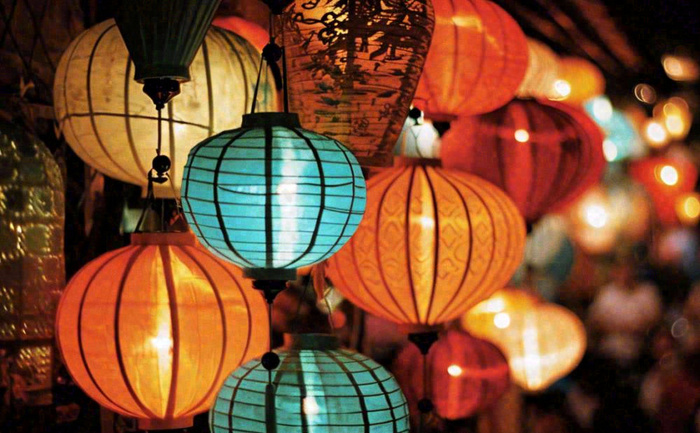 灯笼喜庆中秋佳节夜晚，元宵节摄影图(1139x704)