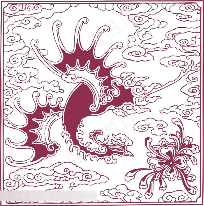 中国风凤凰图案素材