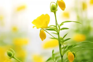 花朵黄色简约背景