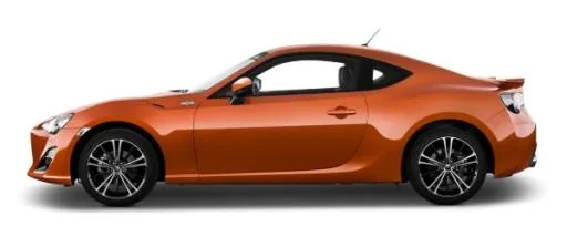 橙色丰田 GT86 PNG 图像，免费汽车图像免抠(600x240)