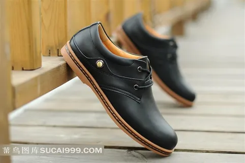 高清黑色男式皮鞋图片