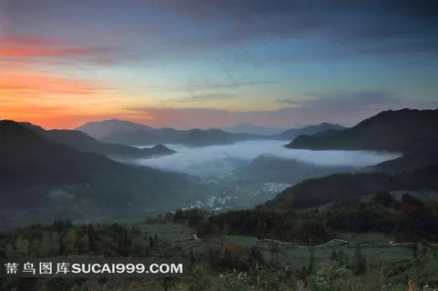 江西上饶江岭云海素材
