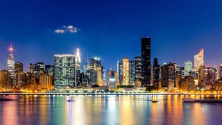 纽约帝国大厦夜景素材图