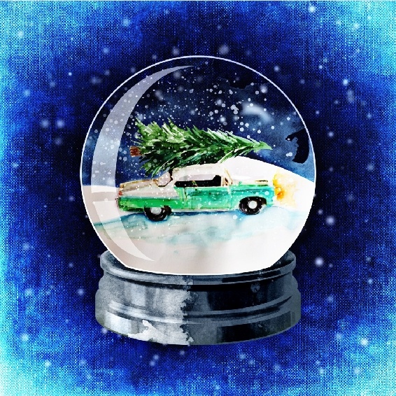 圣诞节雪花装饰风景