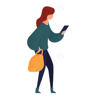 看手机人物免抠图