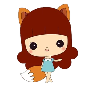 卡通小狐狸女孩