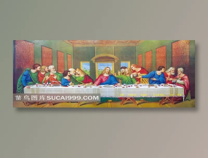 达芬奇最后的晚餐油画高清图片