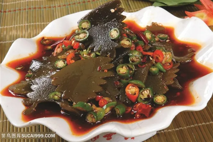 酸辣海带茎传统餐饮美食高清菜谱用图摄影中华美食