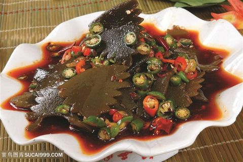 酸辣海带茎传统餐饮美食高清菜谱用图摄影中华美食